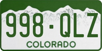 CO license plate 998QLZ