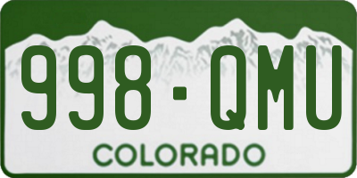 CO license plate 998QMU