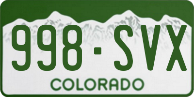 CO license plate 998SVX