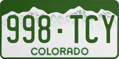 CO license plate 998TCY