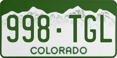 CO license plate 998TGL
