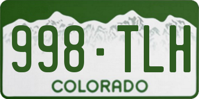 CO license plate 998TLH