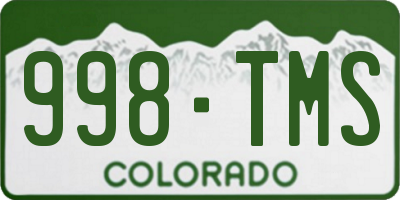 CO license plate 998TMS