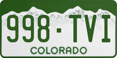 CO license plate 998TVI