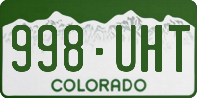 CO license plate 998UHT