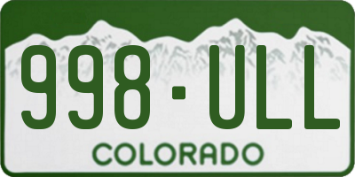 CO license plate 998ULL