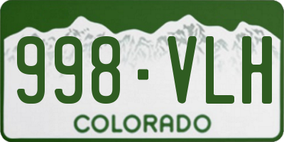 CO license plate 998VLH