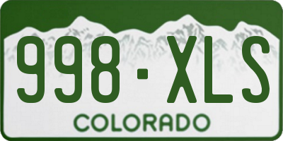 CO license plate 998XLS