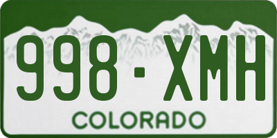 CO license plate 998XMH