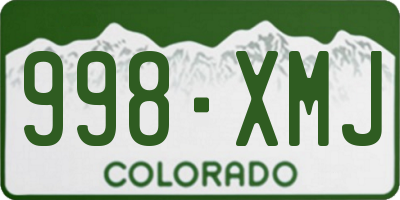 CO license plate 998XMJ