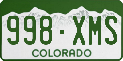CO license plate 998XMS