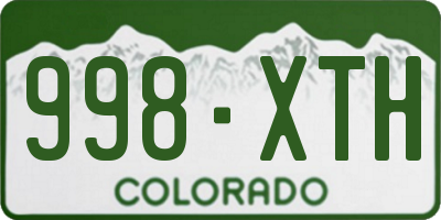 CO license plate 998XTH