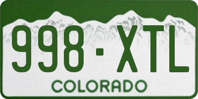 CO license plate 998XTL