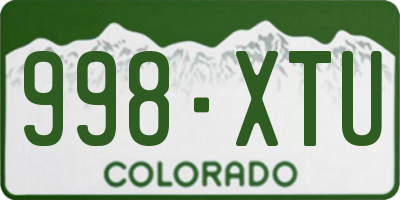 CO license plate 998XTU