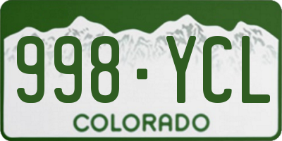 CO license plate 998YCL