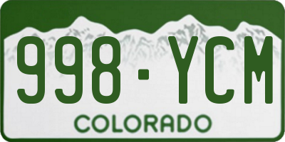 CO license plate 998YCM