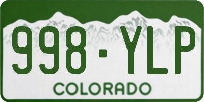 CO license plate 998YLP