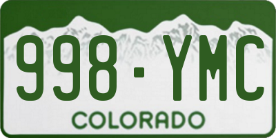 CO license plate 998YMC