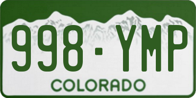 CO license plate 998YMP