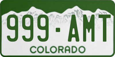 CO license plate 999AMT