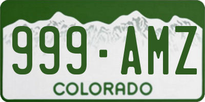 CO license plate 999AMZ