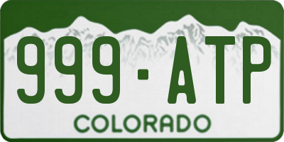 CO license plate 999ATP