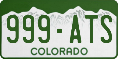 CO license plate 999ATS