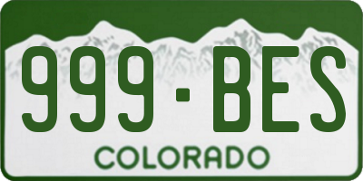 CO license plate 999BES