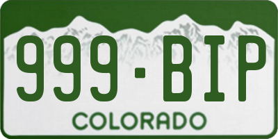 CO license plate 999BIP