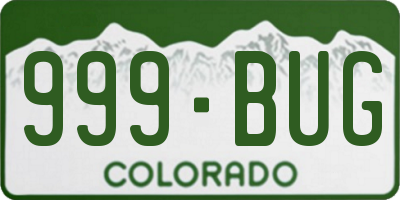 CO license plate 999BUG