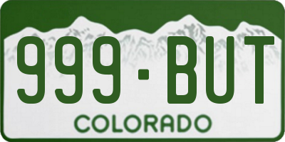 CO license plate 999BUT