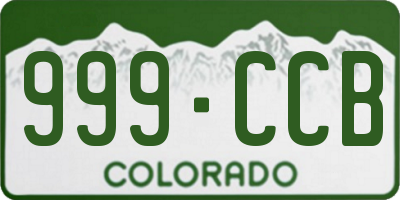 CO license plate 999CCB