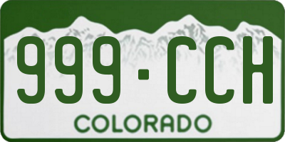 CO license plate 999CCH