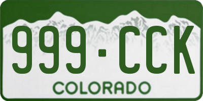 CO license plate 999CCK