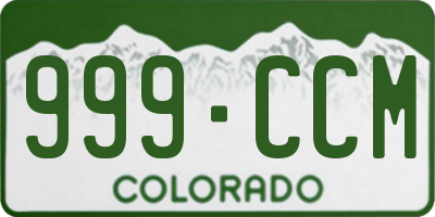 CO license plate 999CCM