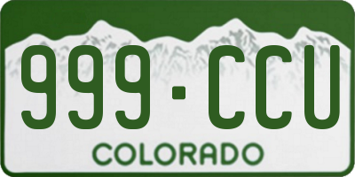 CO license plate 999CCU
