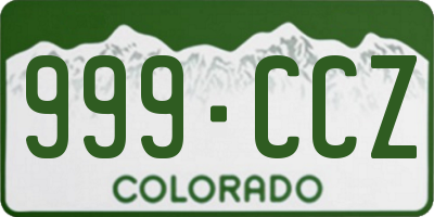 CO license plate 999CCZ
