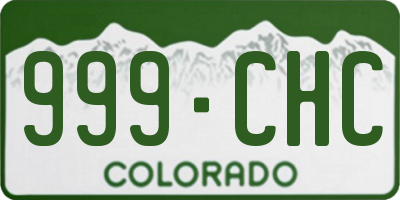 CO license plate 999CHC