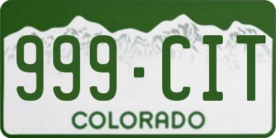 CO license plate 999CIT