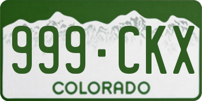 CO license plate 999CKX