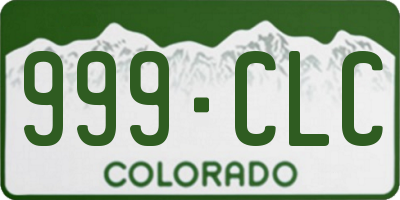 CO license plate 999CLC