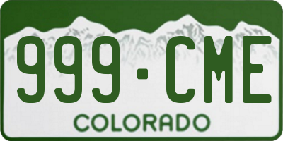 CO license plate 999CME