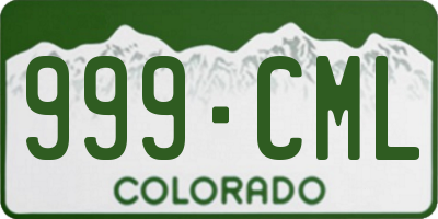 CO license plate 999CML