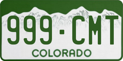CO license plate 999CMT