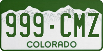 CO license plate 999CMZ