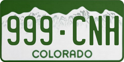 CO license plate 999CNH
