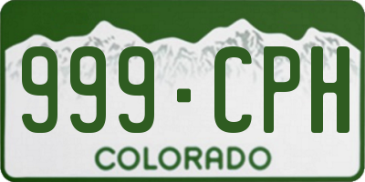 CO license plate 999CPH