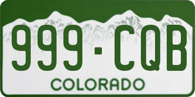 CO license plate 999CQB