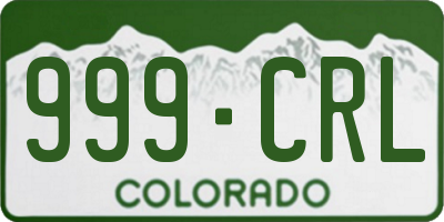 CO license plate 999CRL