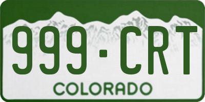 CO license plate 999CRT